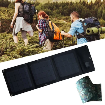 

Portable 15W Solar Panels Portable Folding Foldable Waterproof 5V/3A USB Solar Panel Charger Power Bank for Phone Battery 8