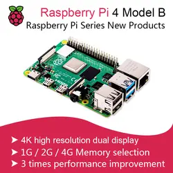 Новый 2019 официальный оригинальный Raspberry Pi 4 Модель B макетная плата комплект ram 1G/2G/4G 4-ядерный процессор 1,5 ГГц 3 Спидера, чем Pi 3B +