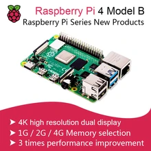 Nuevo 2019 Original oficial Raspberry Pi Modelo B, placa de desarrollo, Kit de RAM 2G/4G 4 Core CPU 1,5 Ghz 3 Speeder que Pi 3B +