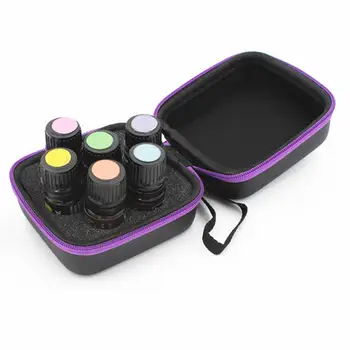 

7 Compartments Essential Oil Storage Bag Round Burger Organizer For 5ml Rolling Bottle Travel Container Tool