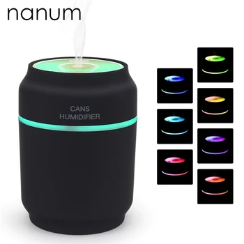

3 in 1 Aroma Diffuser Cans Car Humidifier Mini Air Purifier Aromatherapy Essential Oil LED Night Light USB Fan Fogger