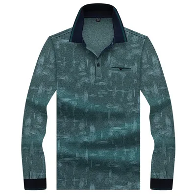 8870-GREEN Tace& Shark Рубашки поло для мужчин с длинным рукавом Повседневная Мужская брендовая рубашка-поло высокое качество хлопок анти-пилинг рубашки поло в полоску - Цвет: 8870-GREEN