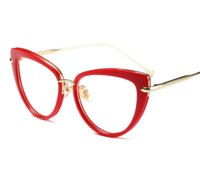 Европейский и американский тренд Ретро кошачий глаз солнцезащитные очки звезда с очками Красочные Светоотражающие металлическая оправа удобные солнцезащитные очки - Цвет линз: NO6.