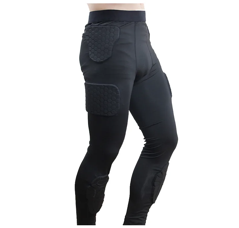 Sponge Protector Men's Rugby Soccer Goalkeeper Training Pants American Football Pads Adult Gym Fitness Knee Guard Safety Trouser
