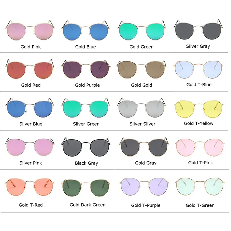 RBRARE классический сплав маленькая оправа Светоотражающие женские очки линзы солнцезащитные очки винтажная металлическая оправа Oculos Feminino розовое зеркало