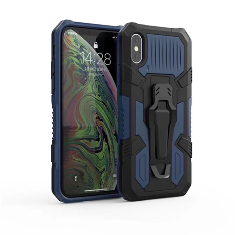 Rugged Hybrid Armor Magnetic Bracket Case with Belt Clip and Shockproof Cover