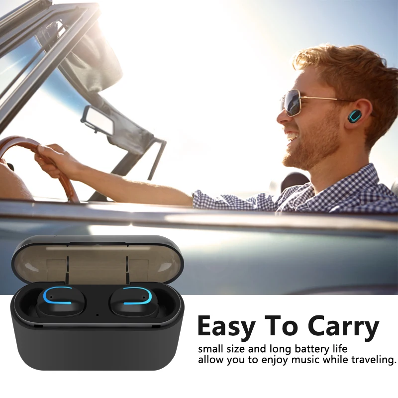 Q32 TWS Bluetooth 5 0 Wireless headphones Mini Waterproof Sports earphone for iPhone Xiaomi iOS Earbuds draadloze oordopjes