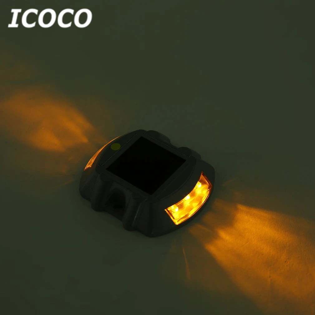 ICOCO 6 светодиодов солнечной энергии алюминиевый сплав Спайк светильник дорожный сигнал светильник вилла Пейзаж приводной светильник водонепроницаемый дорожный путь лампа