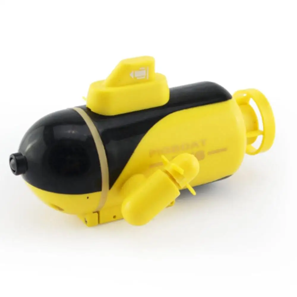 Мини радио гоночный подводная лодка на радиоуправлении пульт дистанционного управления лодка игрушка подарок с светодиодный свет RC игрушка подарок цвета водонепроницаемый модель подарок игрушка - Цвет: Цвет: желтый