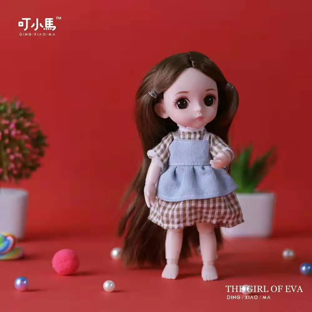 2019 multi-joint bjd Doll with clothes Toy multi-joint Mini toy simulation 3D Doll Cuddle Gift Soft Body For Girl Toy