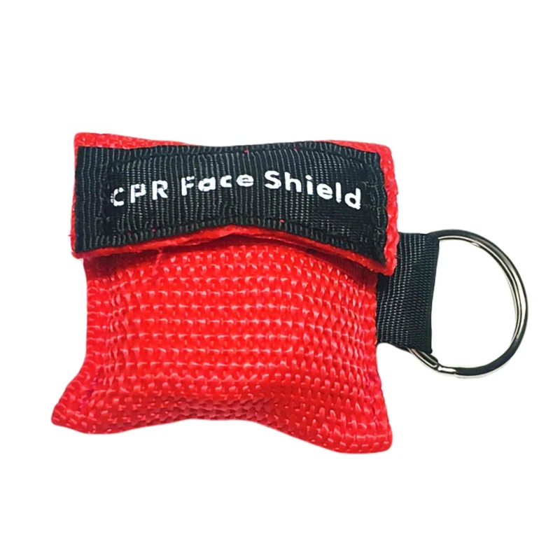 Одноразовая лицевая маска для искусственного дыхания при реанимации дыхательная маска рот дыхание односторонний клапан аварийный открытый Tools3 - Цвет: Red