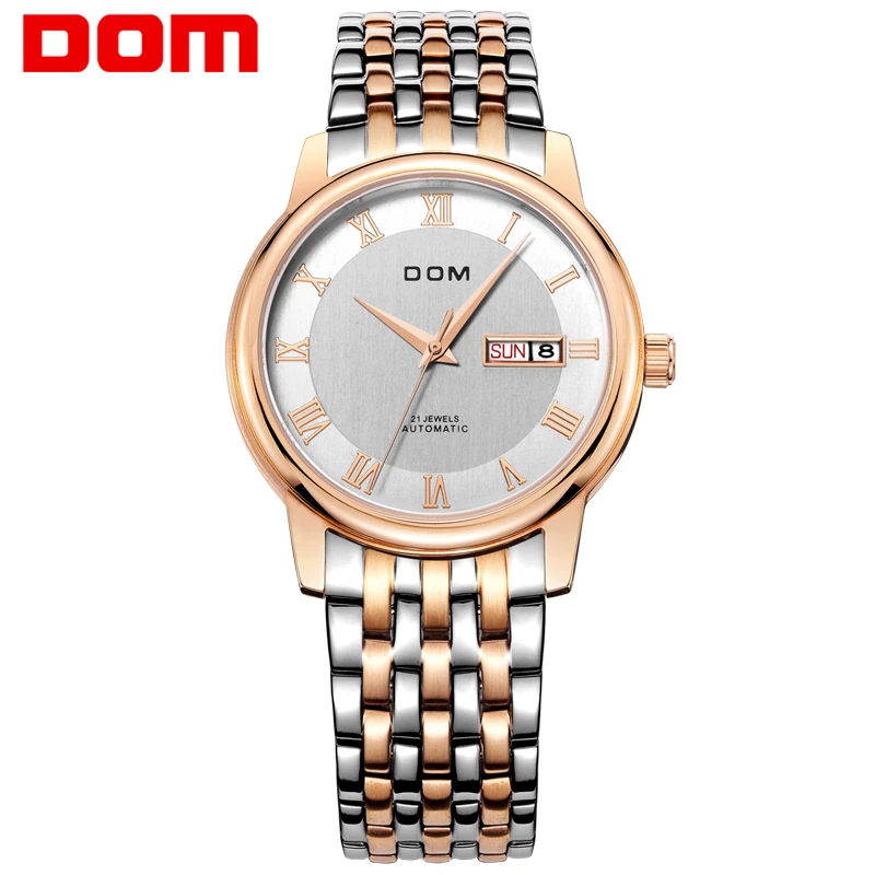 DOM Mens Watch Fashion Luxury Wristwatch Waterproof Automatic Mechanical Watch Gold Business Casual Auto Date Watch brand watch DOM Mens Watch Fashion Luxury Wristwatch Waterproof Automatic Mechanical Watch Gold Business Casual Auto Date Watch brand watch