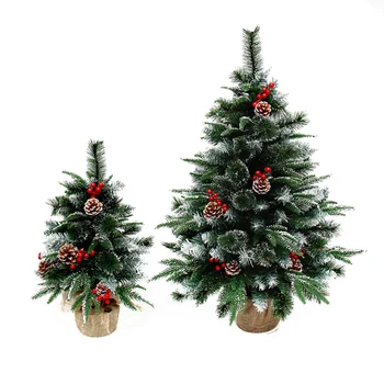 

Red fruit Pine Cone Pendant Decor Tree/XMAS Dress Up Supplies/PVC And PET Material Mini Christmas Ornament Tree/Home Decor