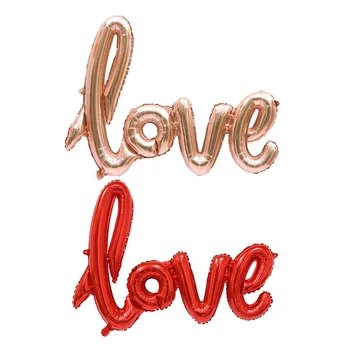 

108cm Letter LOVE Siamesed Foil Balloons Wedding Decoration Balloons Romantic Valentine's Day Love Letter Ballons Party Supplies