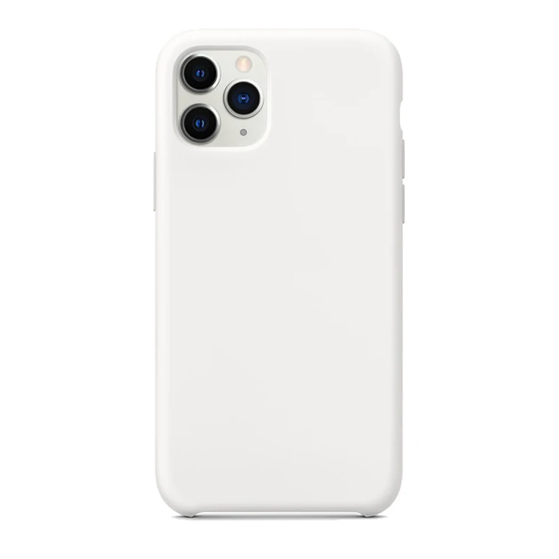 Akcoo роскошный официальный силиконовый чехол для iPhone 11 Pro задняя крышка для iPhone 5 6S 7 8 Plus XR XS Max чехол без логотипа - Цвет: White