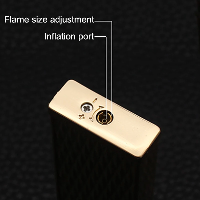 Windproof Grinding Wheel Cigarette Lighter Refillable Butane Gas Torch Jet Cigar Lighter Gadgets for Men