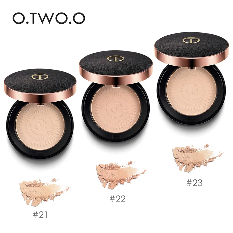 O.TWO.O Beauty Glazed Professional Full Coverage Long Lasting Makeup Face Powder Foundation Compact Powder Pressed Powder