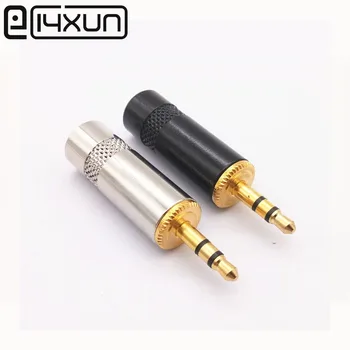 

EClyxun 10Pcs Hight Quality 3.5mm 3 Pole Stereo with Clip Male Plug Headphone Earphone Adapter Diameter 8.5mm Black silver