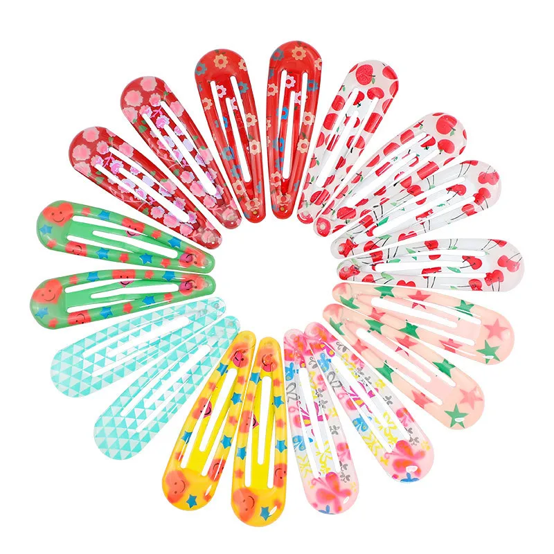 

18/20/30pcs Color Children Hair Clip for Women Girls Hair Accessories Flower Butterfly Print Kids Hairpins Hair Pin Barrette 5cm