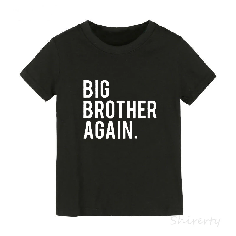 Big Brother/летняя детская одежда футболка для мальчиков хлопковая футболка с короткими рукавами Топы для маленьких мальчиков и девочек, Повседневная футболка