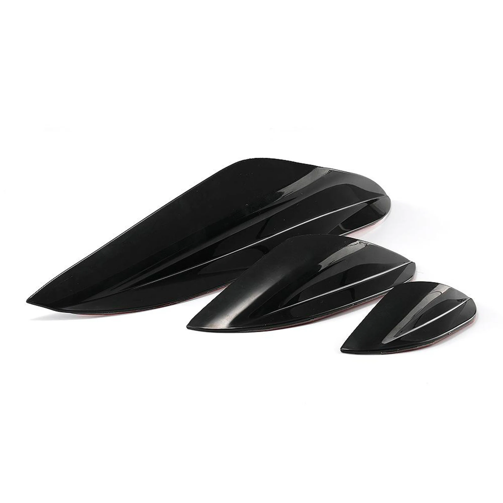  6 Pcs Universal Car Front Bumper Fins Exterior Lip Splitter Carbon Fiber Body Spoiler Canards Valence Plate Sticker Car Styling