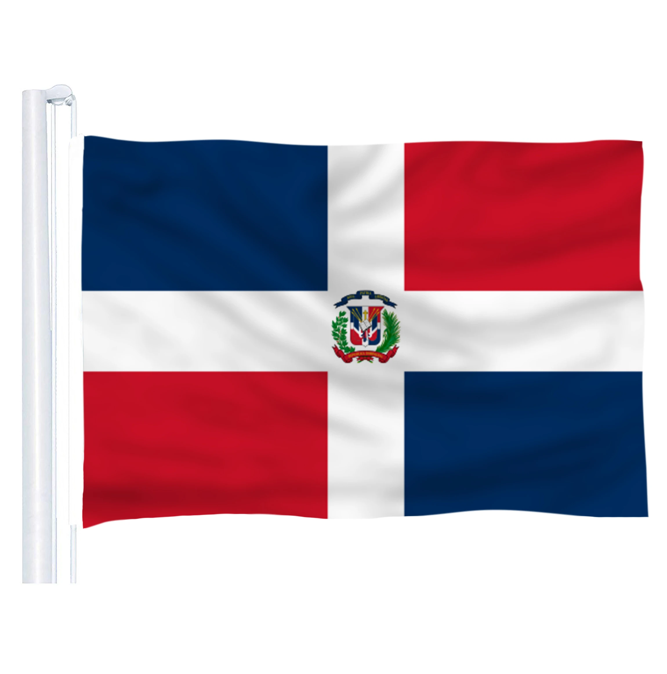 

DFLIVE Dominican Country Flag 3x5 FT Printed Polyester Fly 90x150 CM Dominica DO National Banner