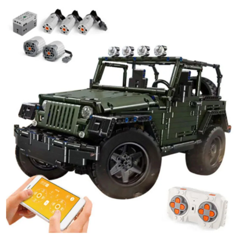 

13124 MOC Technic Series RC Jeeps Wrangler Adventure Off-road vehicle Model Building Blocks Bricks Funny Toys DIY Birthday Gifts