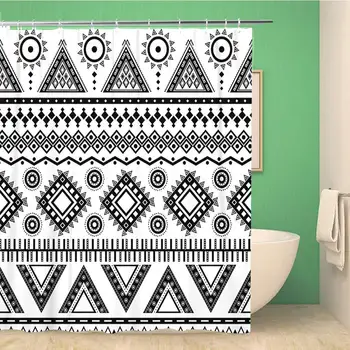 

Bathroom Shower Curtain Aztec in for Making of Accessories Envelope Swatches The Polyester Fabric Waterproof Bath Curtain Set