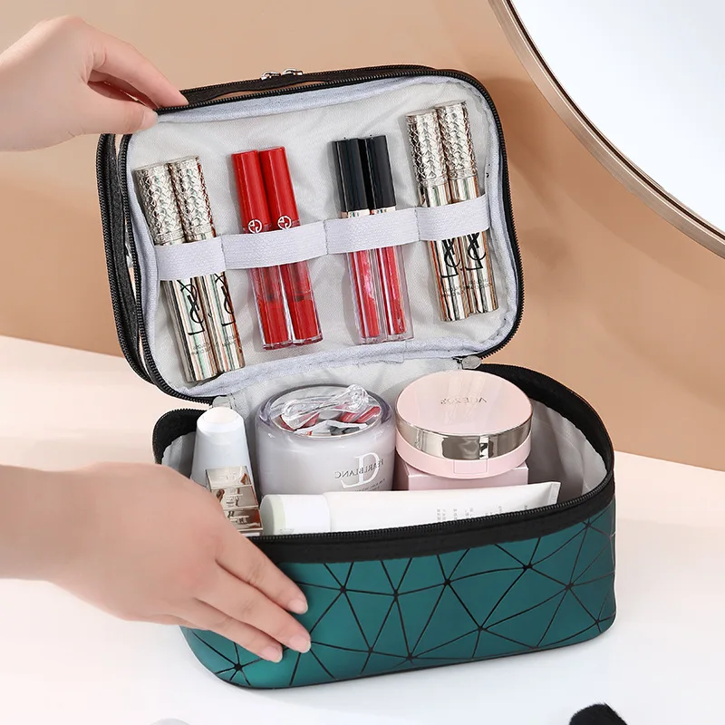Многофункциональная дорожная прозрачная сумка для макияжа модная косметичка с бриллиантами органайзер для туалетных принадлежностей водонепроницаемые женские косметички для хранения