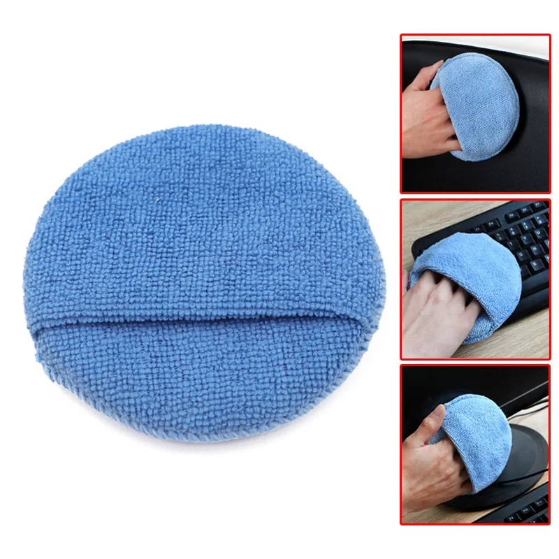 

Car Wax Sponge 5 Inch Soft Microfiber Manual Applicator Pad Polishing Sponge With Pocket For Apply Remove Wax Auto Care