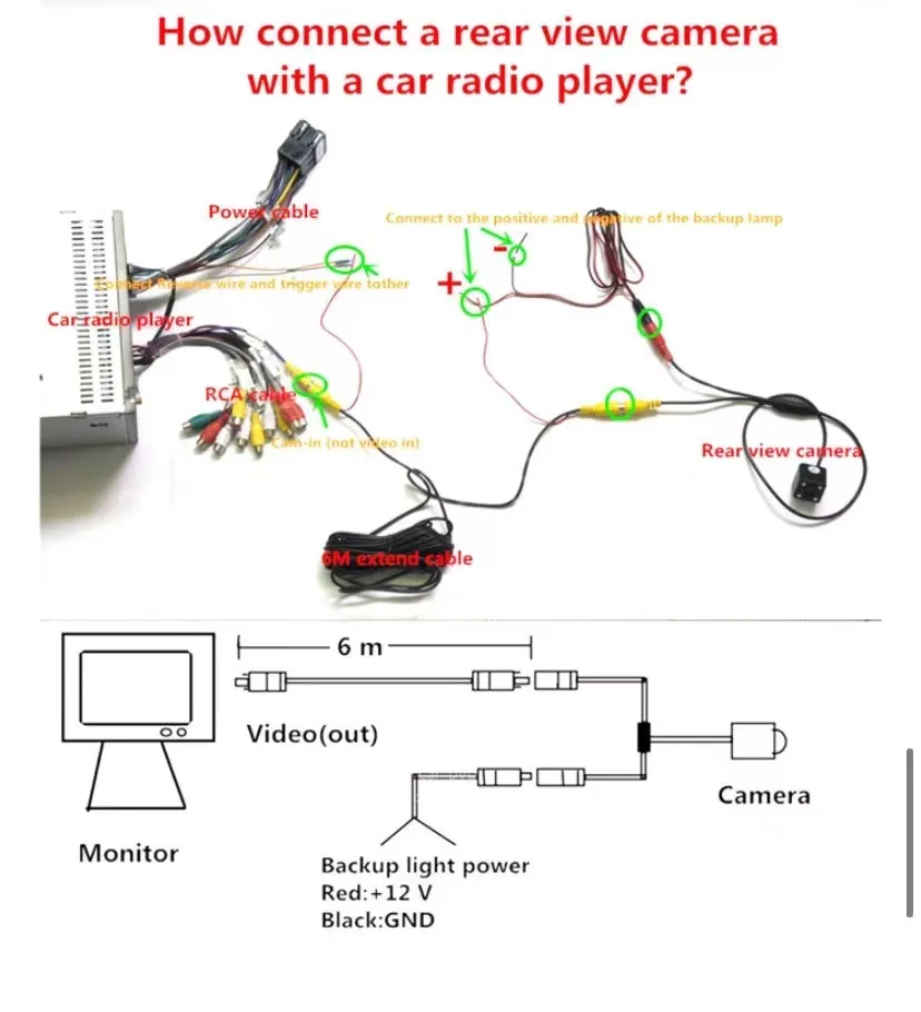 Visão noturna do carro reversa backup estacionamento