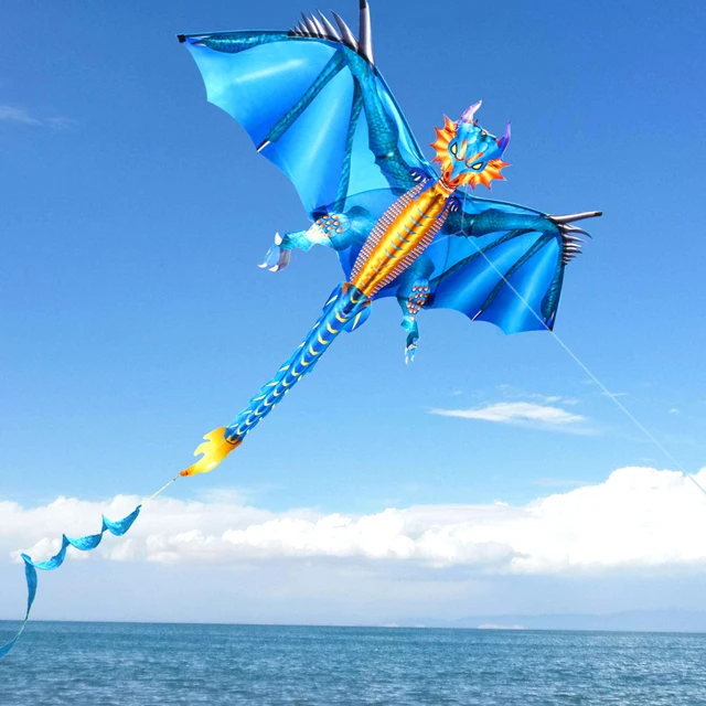 Hot 160cm / 64inches  LED Dragon Kite Wind Animal Kites Flying Outdoor Fun Toy For Adults Children With Handle & Line Factory 2