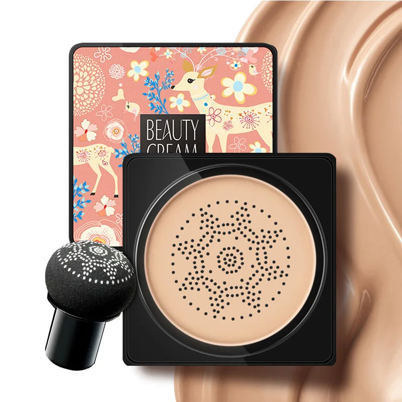 

1 PC BB Cream Air Cushion Whitening Oil Control Concealer Moisturizing Translucent Face Make Up with Mushroom Puff TSLM1