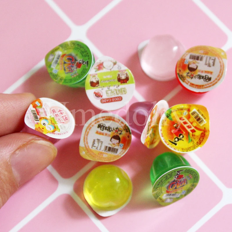 Cute Mini 1/6 Scale Dollhouse Miniature Jelly Pretend Play Food Snack Toy for Blyth Barbies Doll House Kitchen Accessories Toy