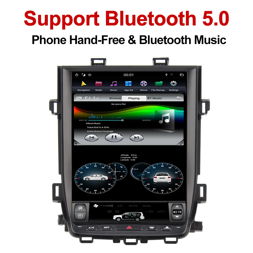 Яж Android 8,1 4 Гб головное устройство мультимедиа для Toyota Alphard/Vellfire 2007 2008 2009 2010 20112012 2013 12,1» ips дисплей