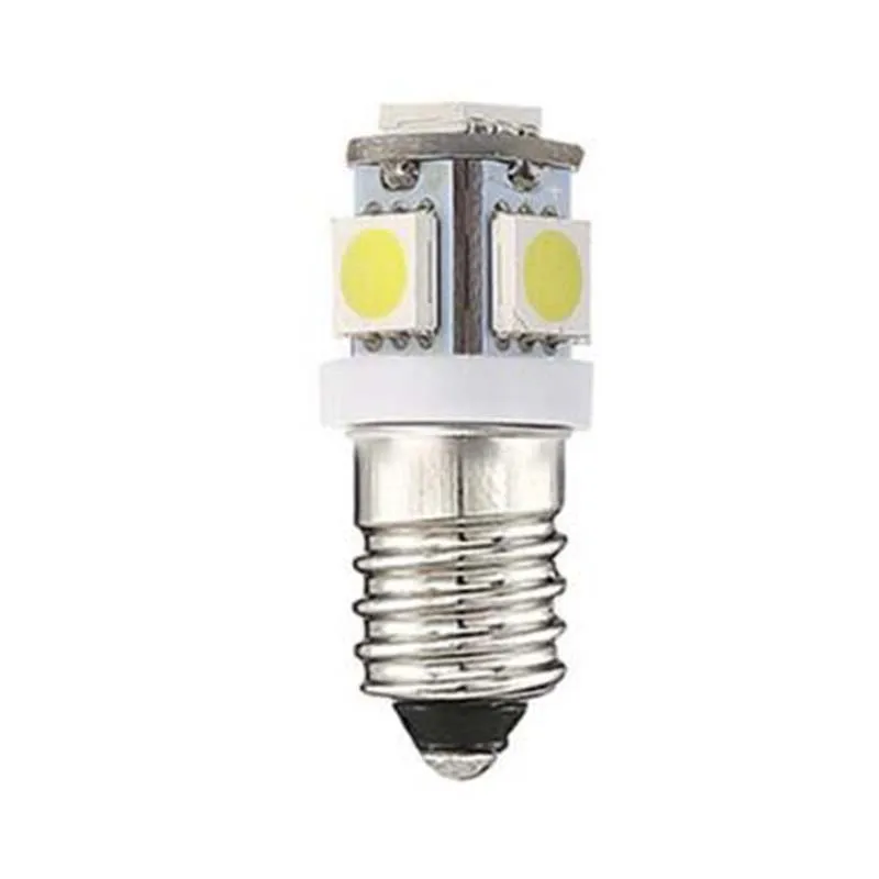 Positive white E10 DC 3V LED Light Bulbs 5SMD 5050 Replacement Interior Lantern Flashlight Torches Bulb Lamp - Испускаемый цвет: Positive white
