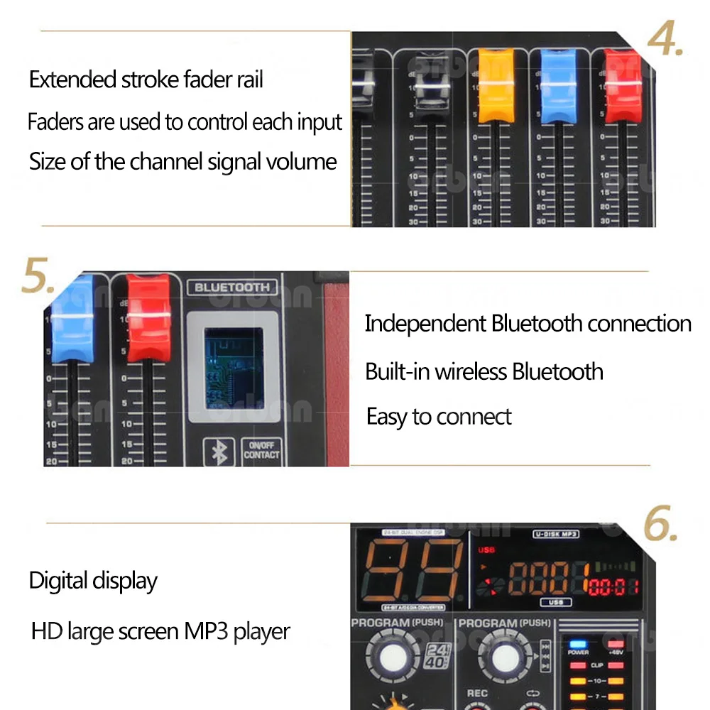 12-канальный чистый настольных ПК, Bluetooth 99-эффект смеситель для декорирования сцен на открытом воздухе show