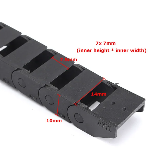 New Arrival 7x7 10x10 10x20mm Nylon Towline Drag Chain 1M Wire Carrier Machinary Accessories For CNC Router Machine Tools