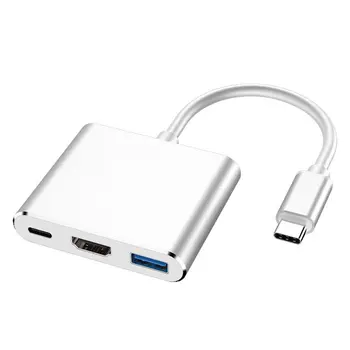 

Multi-purpose Type-C Adapter Mini Type-C To Hdmi Three-In-One Type-C Turn Usb Type-C To Hdmi Converter USB Interface