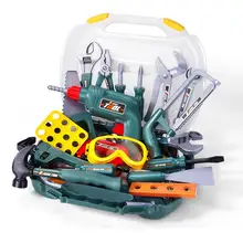 Детская игрушка инструмент конструкторский Набор игровой домик имитация отвертка разборки электрическая игрушка-сверло чемодан с Мощность игрушечная дрель