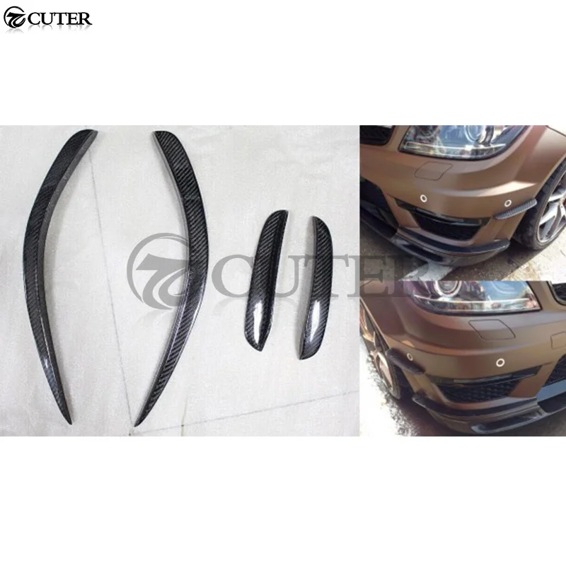 W204 Real C63 Amg углеродное волокно боковое крыло комплект вентиляционных отверстий