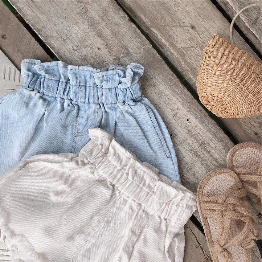 Small Big Brand Summer New Style Korean-style Childrenswear Girls Casual Bud Denim Shorts Fashion