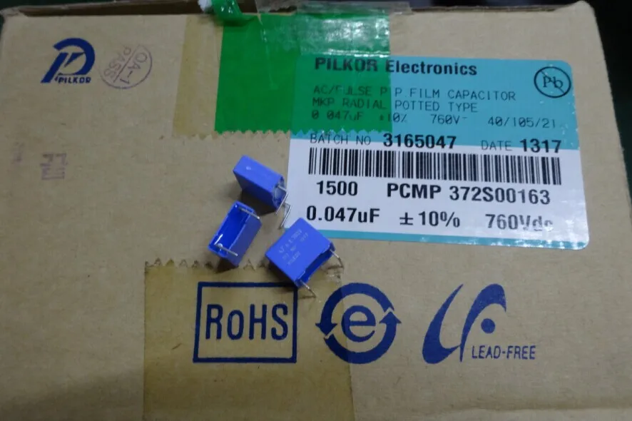 50 шт. PILKOR MKP372 0,047 мкФ/760 в 47NF 473 пленочный конденсатор 10 мм