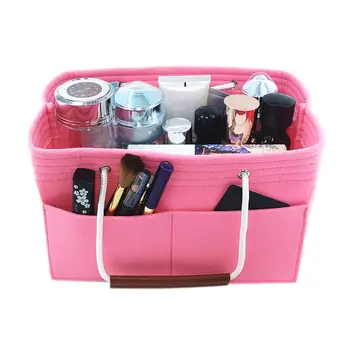 

New Multi-Pocket Insert Bag Felt Fabric Purse Handbag Bag Liner Tote Organizer
