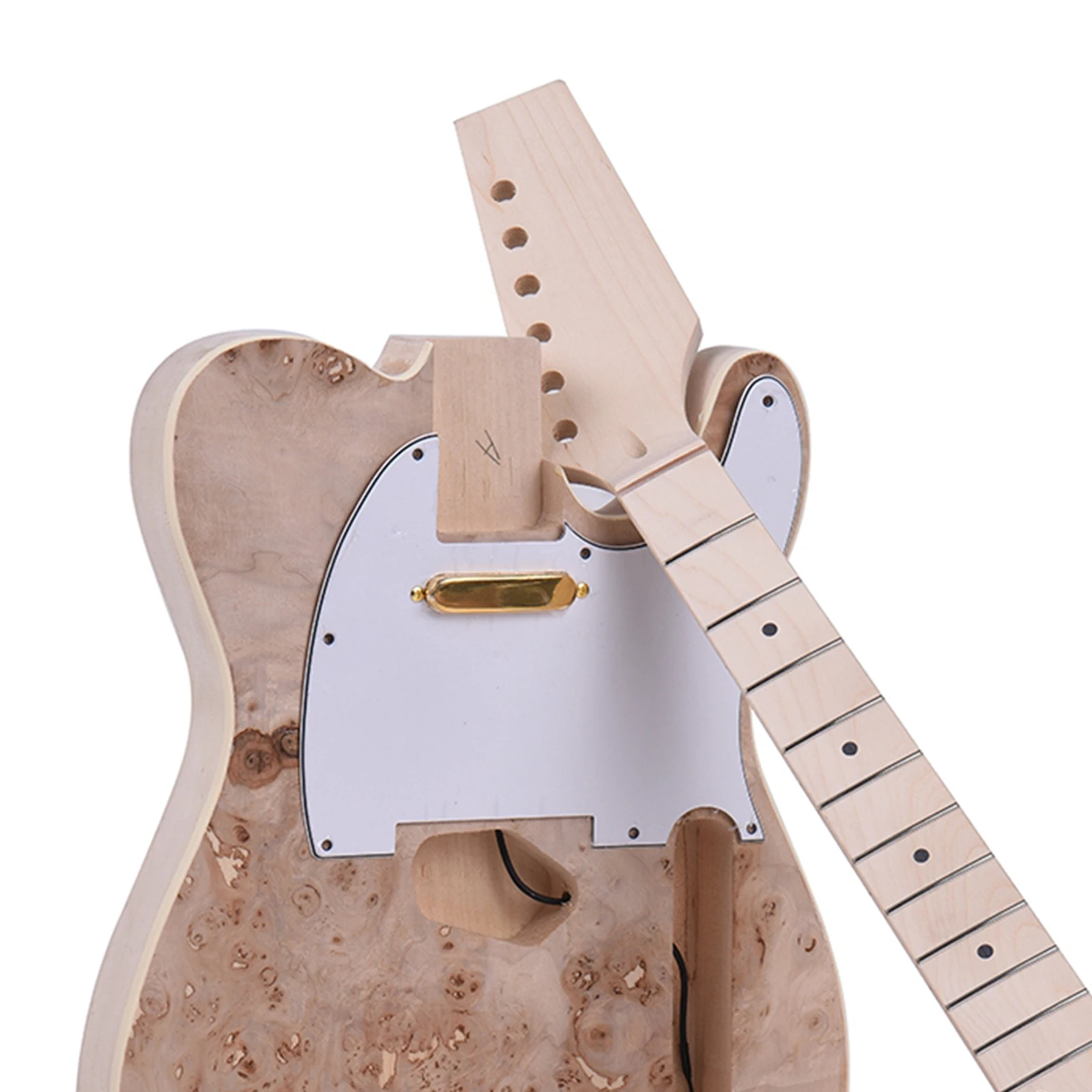 Kits de Guitarra Conjunto Completamente Faça Você Mesmo Inacabado Elétrica Basswood Corpo Burl Superfície 1 - Image 6