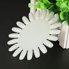 Placa redonda de gel uv para manicure, ferramenta para arte de unha falsa, gráfico colorido, 1 peça molde artístico de unhas