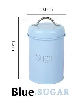 Blue Sugar Крышка бака сталь кухонная утварь многофункциональный чай кофе сахар Квадратная Коробка Чехол бытовой - Цвет: Blue Sugar