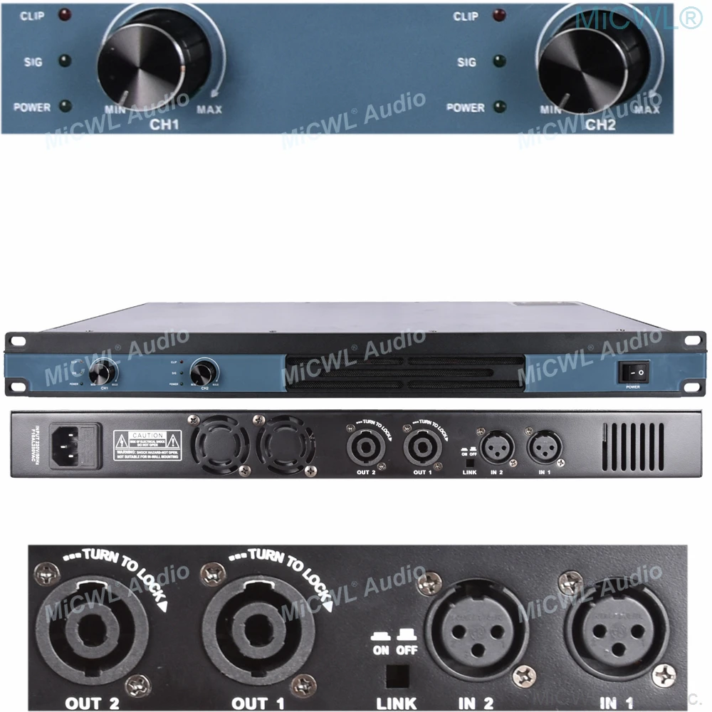 MiCWL 전문가용 디지털 파워 앰프, 4 채널 8500 와트, D 클래스 1U, D8500 양방향 6000 와트 AMP