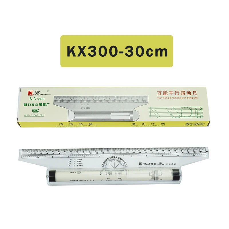 Kewen KX300 пластиковая многоцелевая угловая параллельная Линейка 30 см Универсальный параллельный угол линейки прокрутки линейка для ног Chiban роликовая линейка - Цвет: KX300-30cm