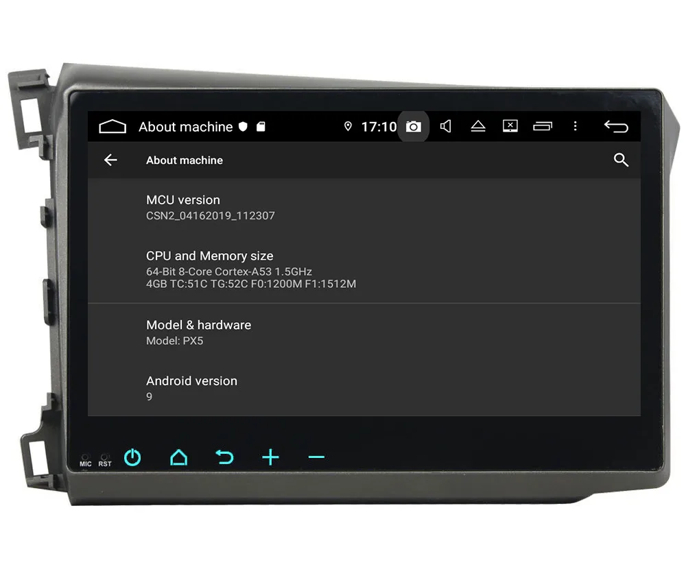 Klyde 10," ips 4G wifi Android 9,0 Восьмиядерный 4 Гб ОЗУ 64 Гб ПЗУ DSP BT автомобильный DVD мультимедийный плеер радио для Honda Civic 2011